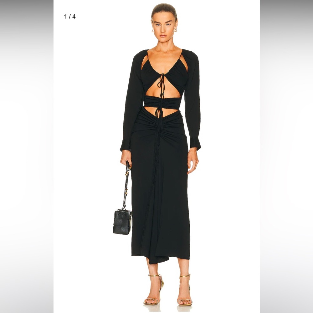 Christopher Esber Ruched Floating Sleeve Dress AUS 4/US 0